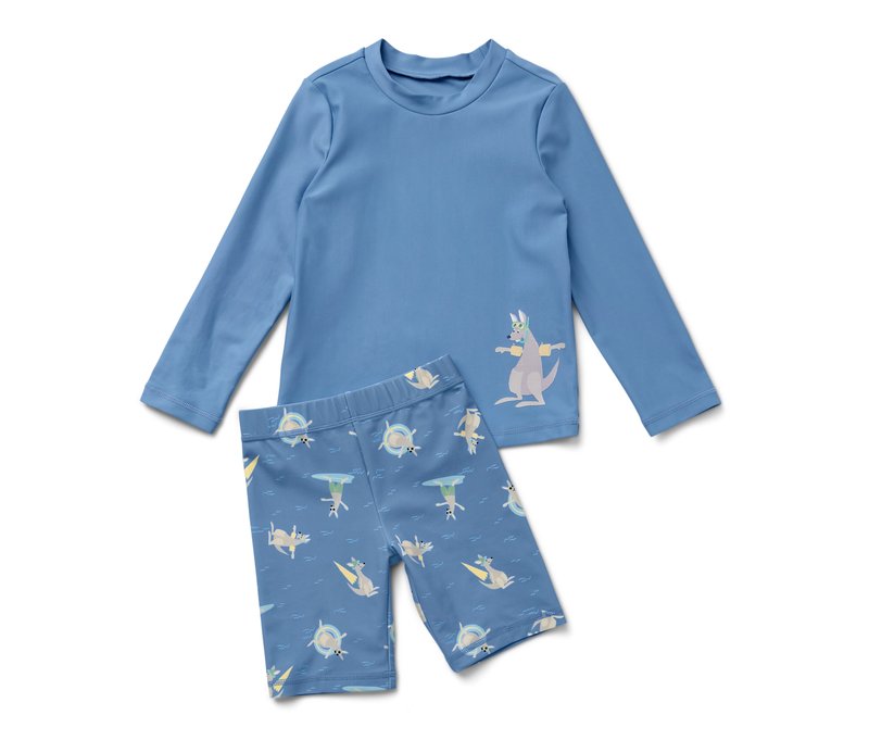 Tchibo - Kinder-Kombi mit UV-Schutzfaktor 80 - Herren - Gr. 98/104 - blau/print