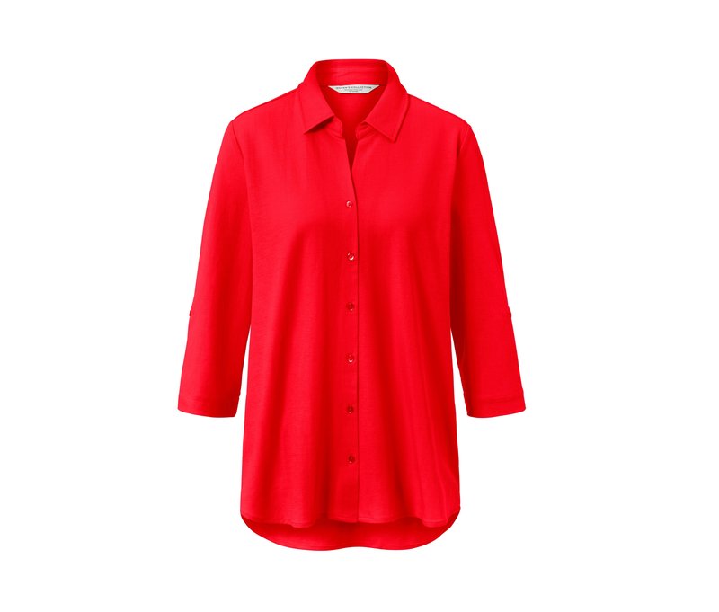 Tchibo - Piqué-Jerseybluse - Damen - Gr. 48 - rot