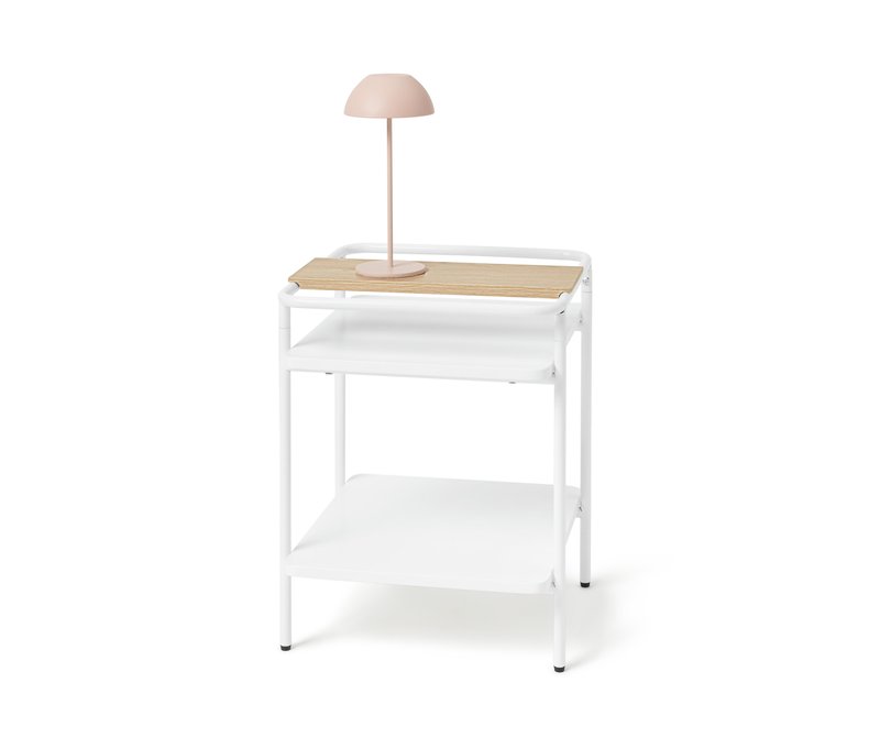 Tchibo - Beistelltisch - 40x40x50,5cm - weiß - Metall