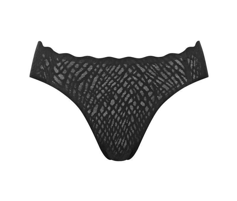 sloggi Zero Feel Bliss High leg - Damen - Gr. S - schwarz/jacquard