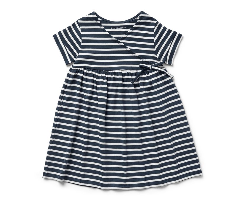 Tchibo - Kinder-Jerseykleid - Mädchen - Gr. 98/104 - weiß/gestreift