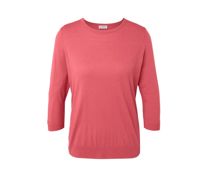 Tchibo - Feinstrickpullover mit Seide - Damen - Gr. M - koralle