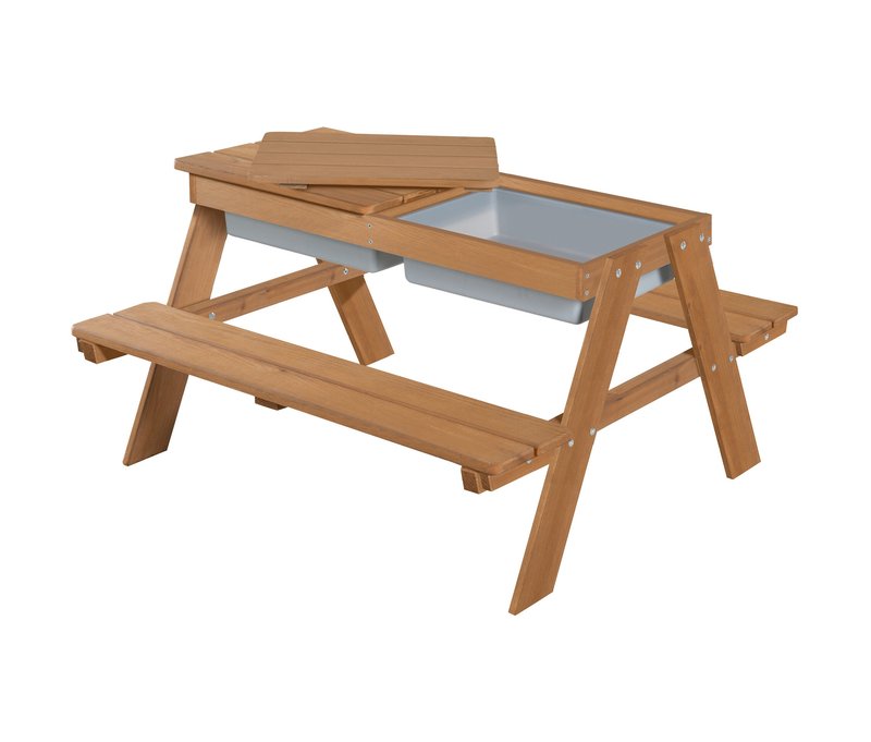 roba Kinder-Outdoor-Sitzgruppe »Picknick for 4« - 89x85,5x50cm - braun - Holz / Kunststoff