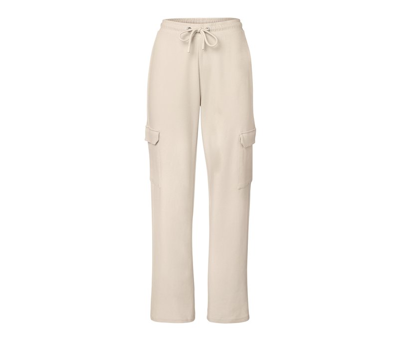 Tchibo - Sweathose mit Cargo-Taschen - Damen - Gr. S - creme