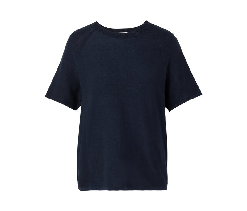 Tchibo - Feinstrick-Shirt - Damen - Gr. L - dunkelblau