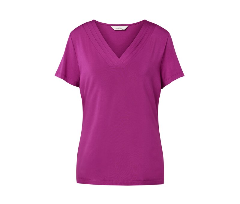 Tchibo - Shirt mit Faltendetail - Damen - Gr. XXL - rot