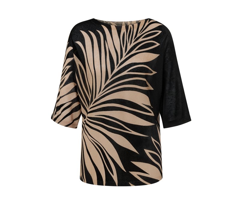 Tchibo - Bedruckter Feinstrickpullover - Damen - Gr. XXL - schwarz/print