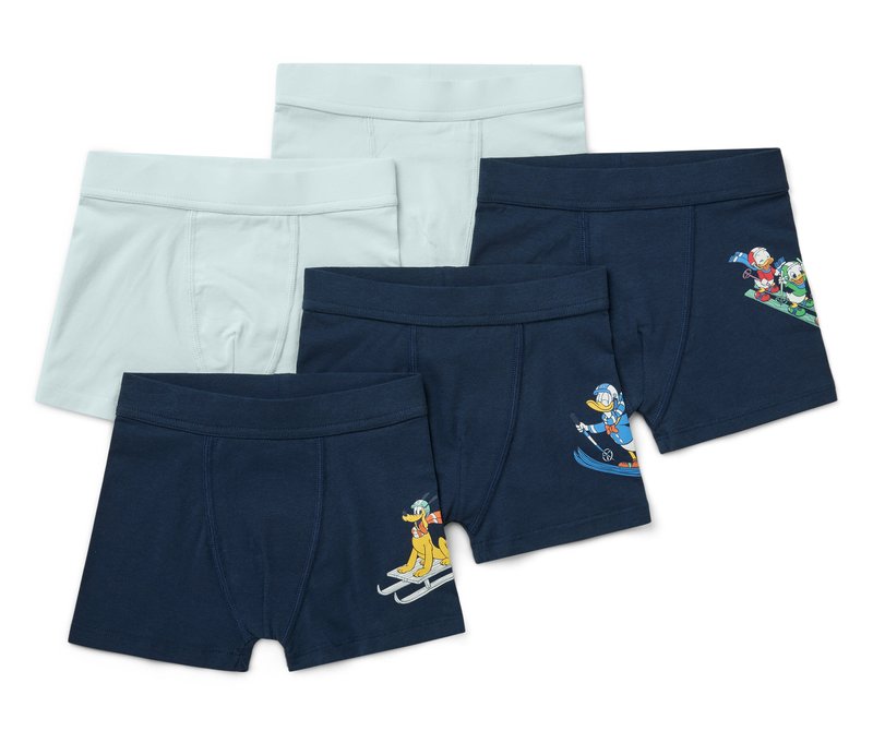 Tchibo - 5 Kinder-Slipboxer »Mickey and Friends« - Jungen - Gr. 134/140 - dunkelblau/print