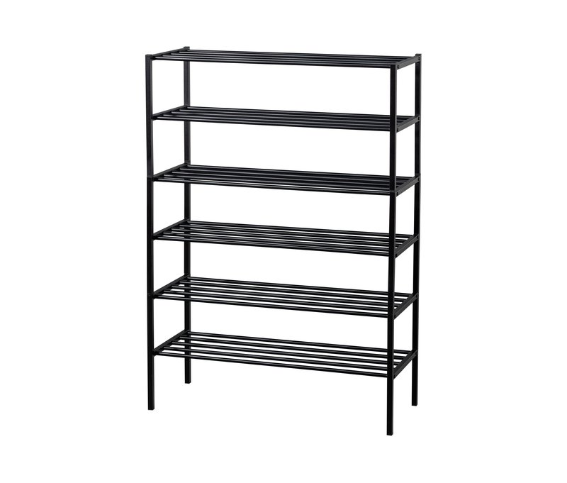 Tchibo - Woood Schuhregal »Ferro« - 85x35x120cm - schwarz - Metall