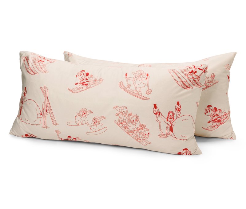 Tchibo - 2 Nickiplüsch-Kopfkissenbezüge »Mickey and Friends« - creme