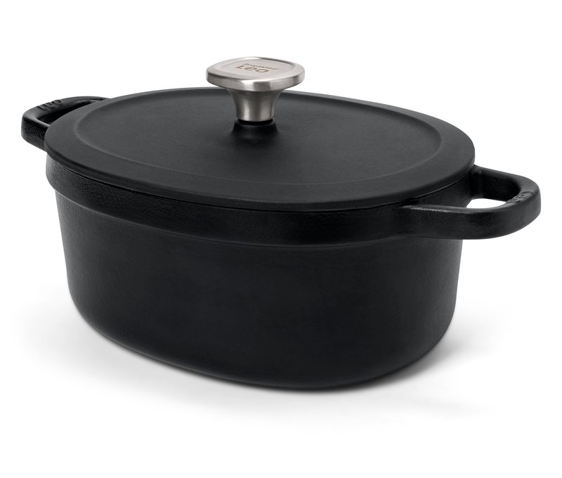 Tchibo - BergHOFF Ovaler Gusseisen-Bräter mit Deckel - silber