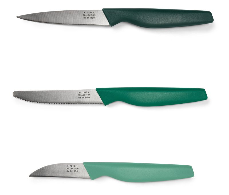 Tchibo - 3 Küchenmesser - silber