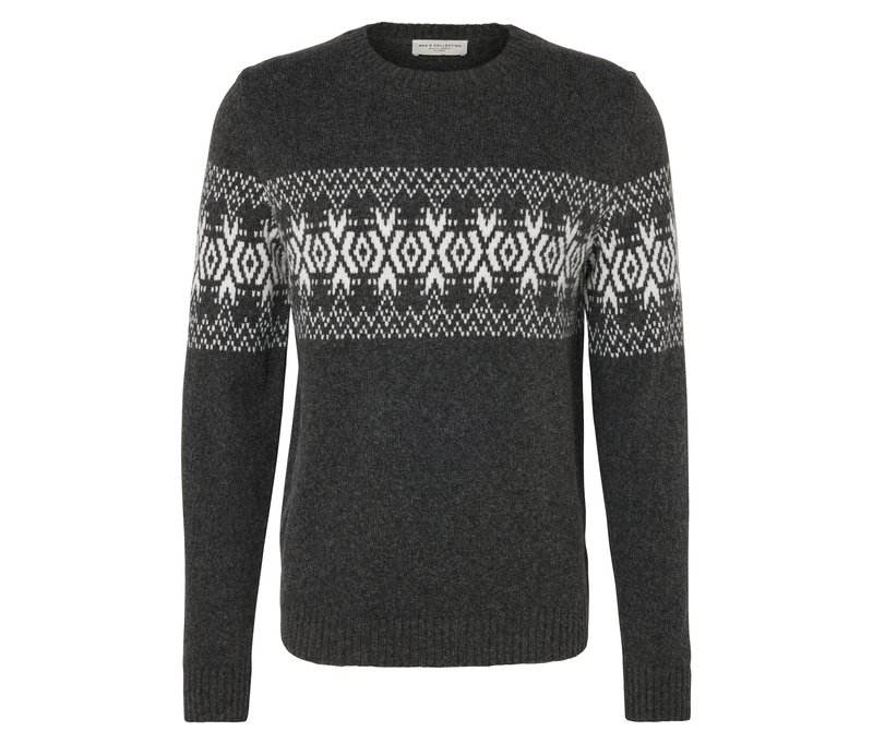 Tchibo - Strickpullover - Herren - Gr. S - creme/jacquard