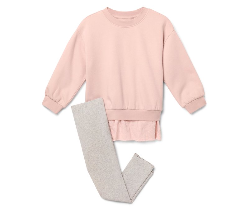 Tchibo - Kinder-Sweat-Kombi - Mädchen - Gr. 98/104 - beige