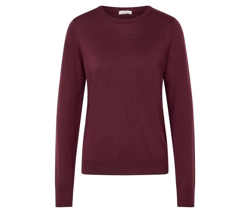 Tchibo - Merino-Feinstrickpullover - Damen - Gr. L - dunkelrot