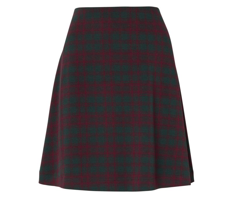 Tchibo - Karierter Jacquard-Rock - Damen - Gr. M - dunkelgrün/jacquard