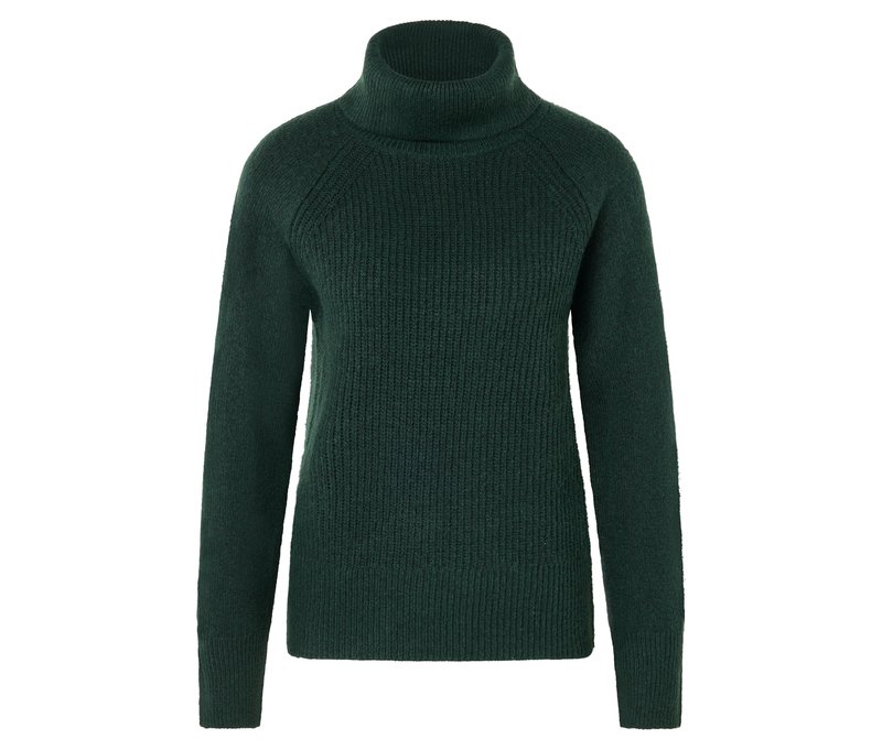 Tchibo - Rollkragenpullover - Damen - Gr. S - dunkelgrün