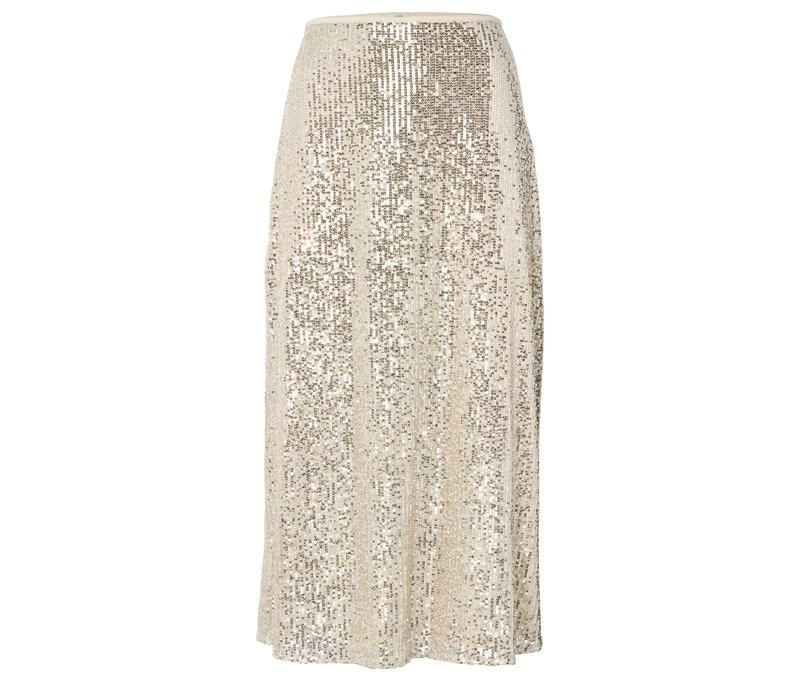 Tchibo - Paillettenrock - Damen - Gr. 42 - beige