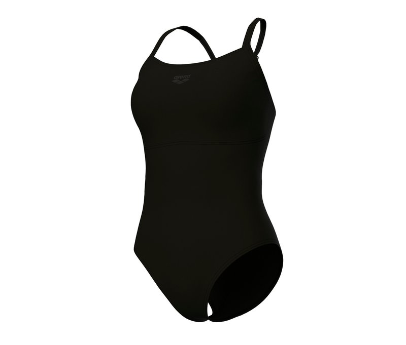 arena Feel Damen Badeanzug Solid Lightdrop Back Bustier - Damen - Gr. 38 - schwarz