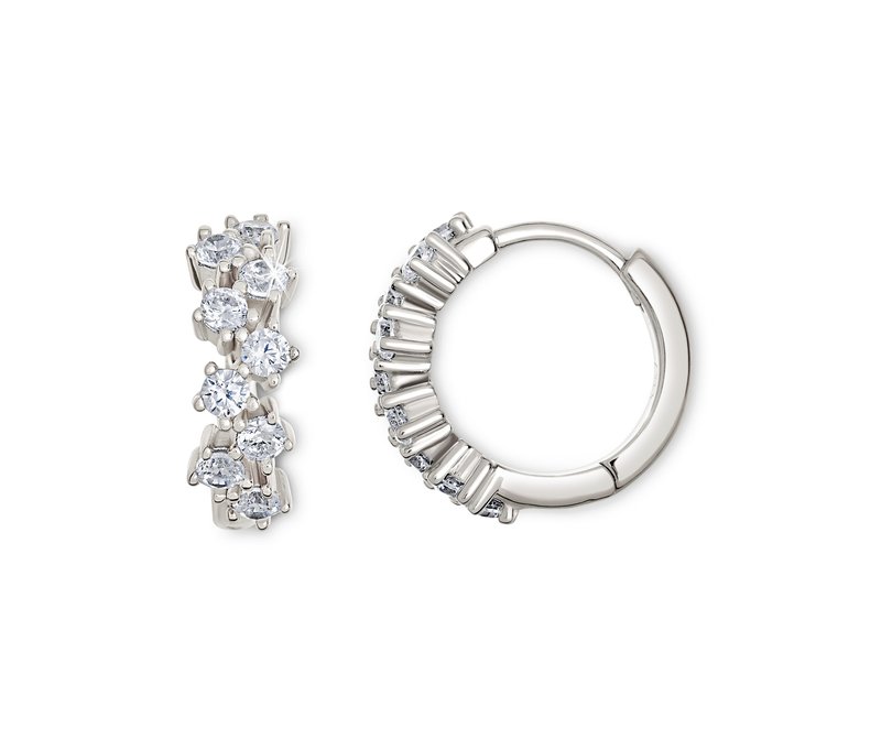 Tchibo - 925 Silber Creolen »Double Row« - silber