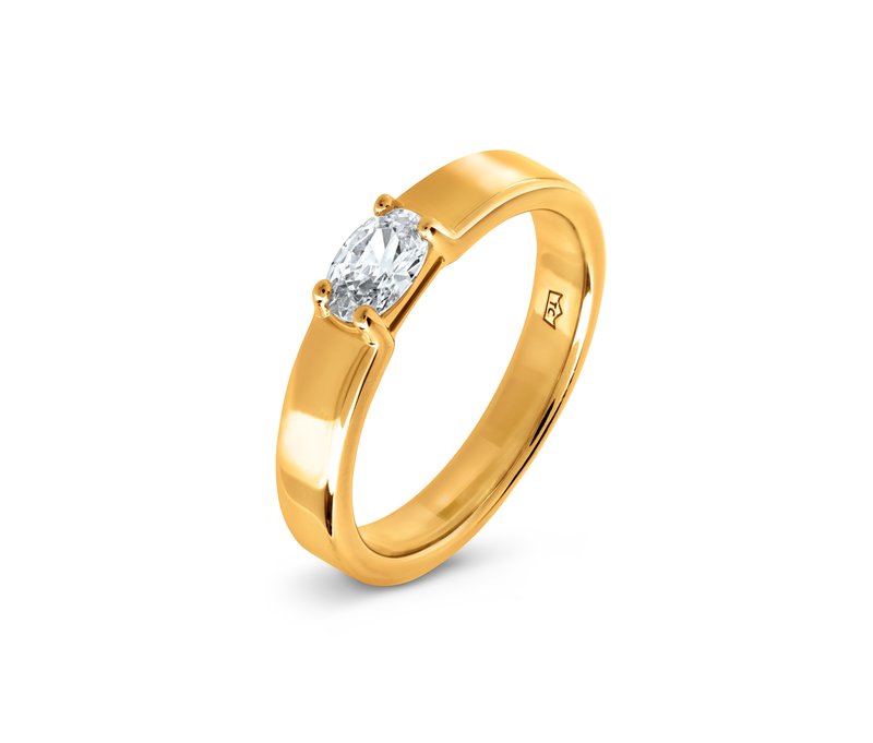 Tchibo - 925 Silber Ring »Baguette« - Damen - Gr. 17 - weiß