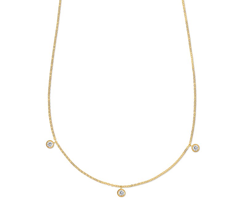 Tchibo - 585 Gold Kette mit Zirkonia - gold