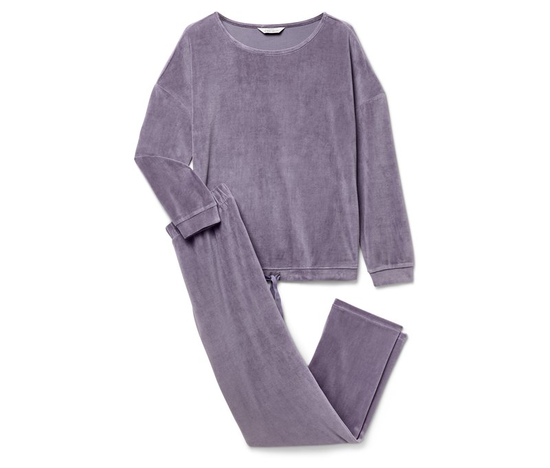Tchibo - Nicki-Pyjama - Damen - Gr. M - lila