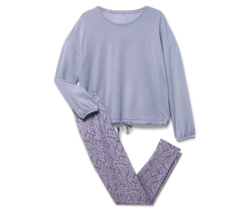 Tchibo - Leggings-Pyjama - Damen - Gr. M - lila