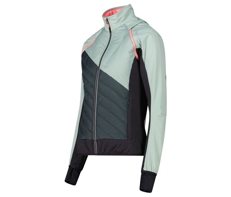 CMP Hybride Damen Jacke mit abnehmbaren Ärmeln - Gr. 46 - grün