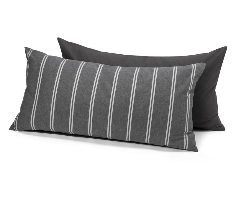 Tchibo - 2 Edelflanell-Kopfkissenbezüge - anthrazit