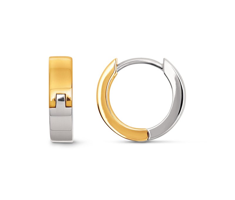 Tchibo - 925 Silber Creolen »Bicolor« - silber