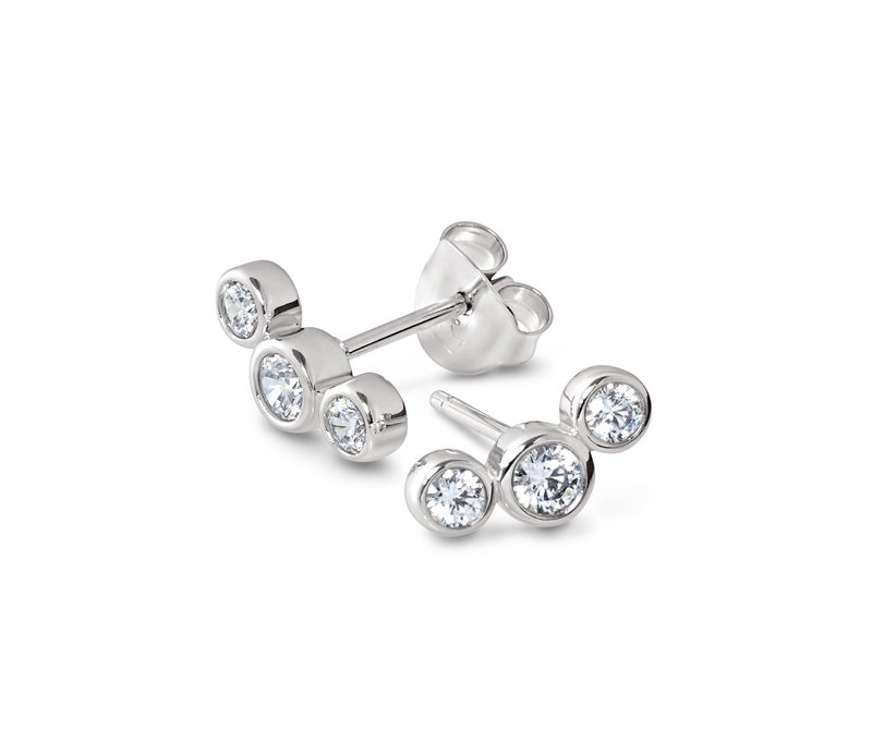 Tchibo - 925 Silber Ohrstecker Zirkoniabogen - silber