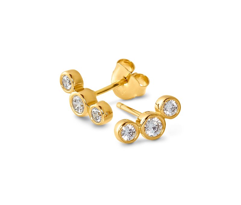 Tchibo - 925 Silber Ohrstecker Zirkoniabogen - weiß