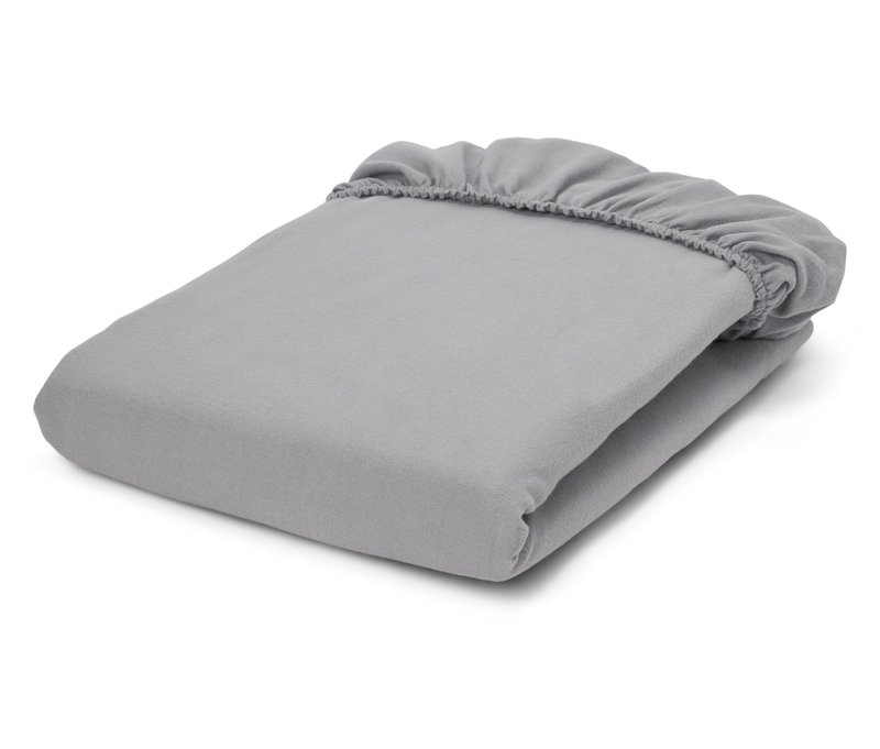 Tchibo - Edelflanell-Spannbettlaken - hellgrau