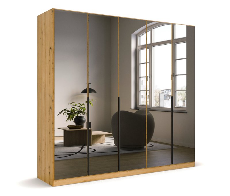 rauch Kleiderschrank »Skyla« - 226x54x226cm - braun - Holz / Holz