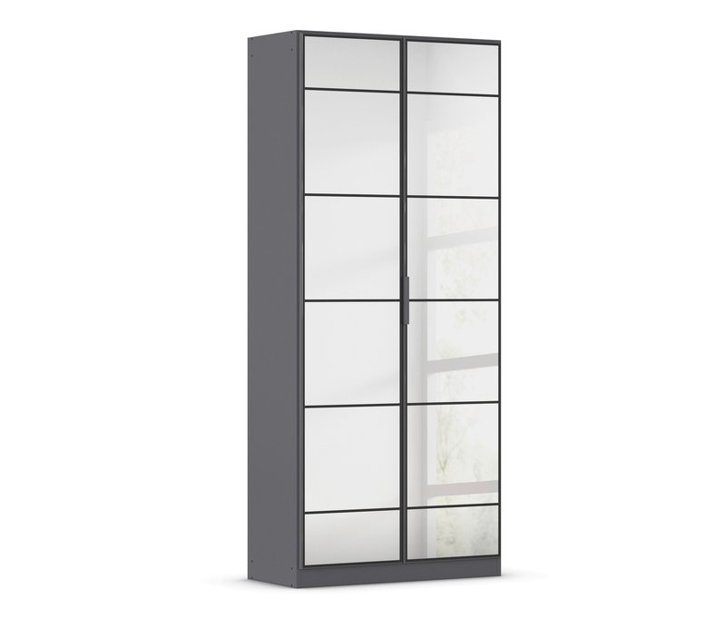 rauch Schrank »Acero« - 91x41x210cm - grau - Holz / Holz