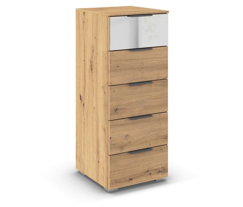 rauch Kommode »Skyla« mit 5 Schubladen - 40x42x100cm - braun - Holz / Holz