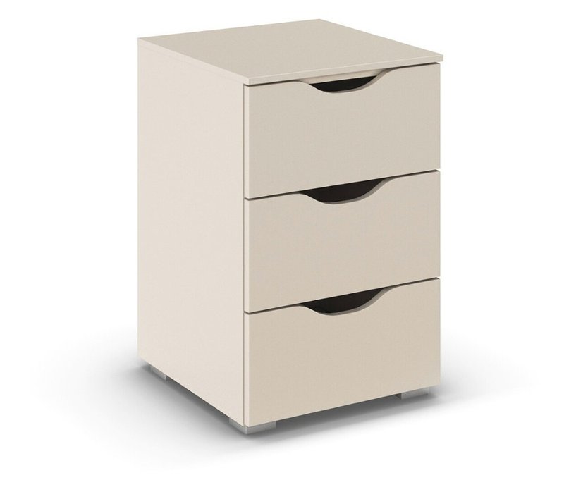 rauch Nachttisch »Frieda« mit 3 Schubladen - 40x42x61cm - beige - Holz / Holz
