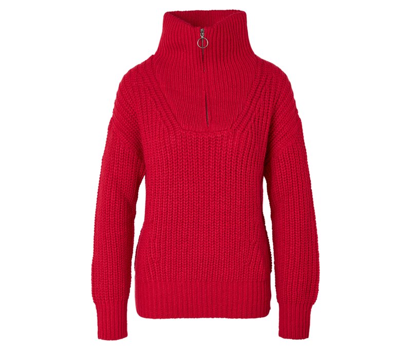 Tchibo - Grobstrick-Troyer - Damen - Gr. S - rot