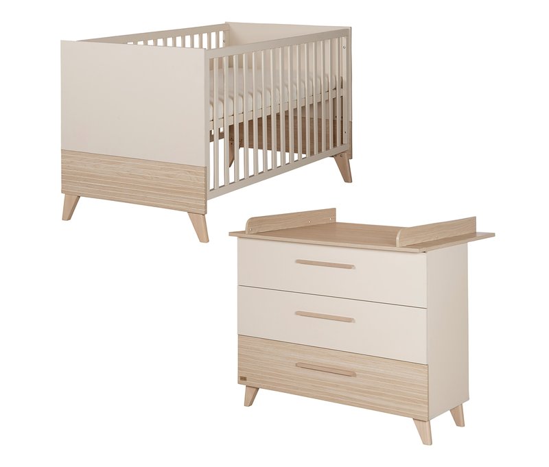 roba Set »Sidney« 2-teilig - 110x75,5x98cm - Holz / Eichenholz