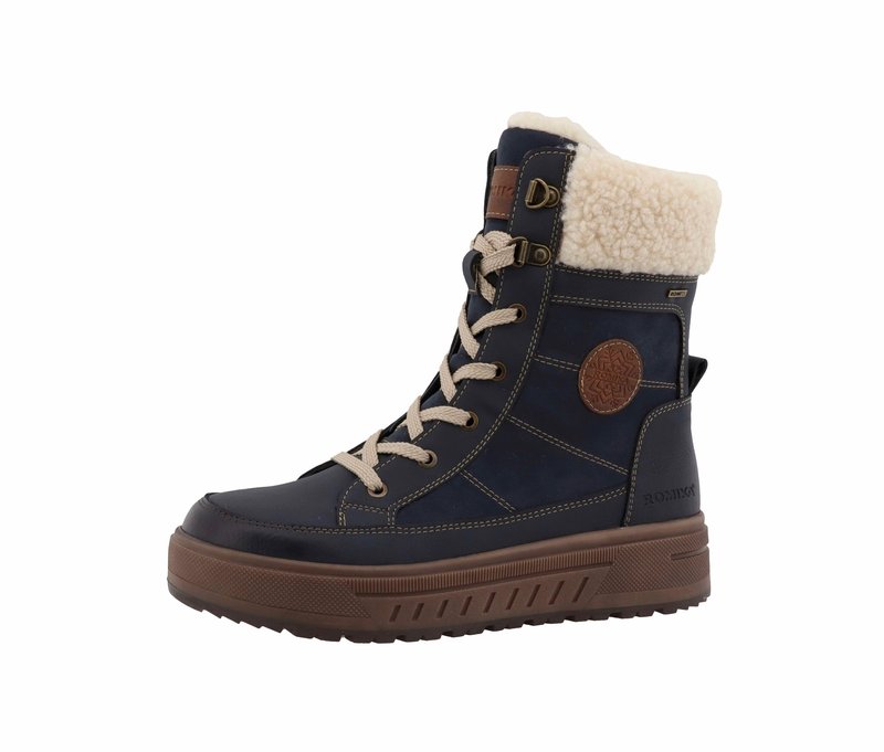 Romika gefütterte Schnürboots - Damen - Gr. 40 - dunkelblau