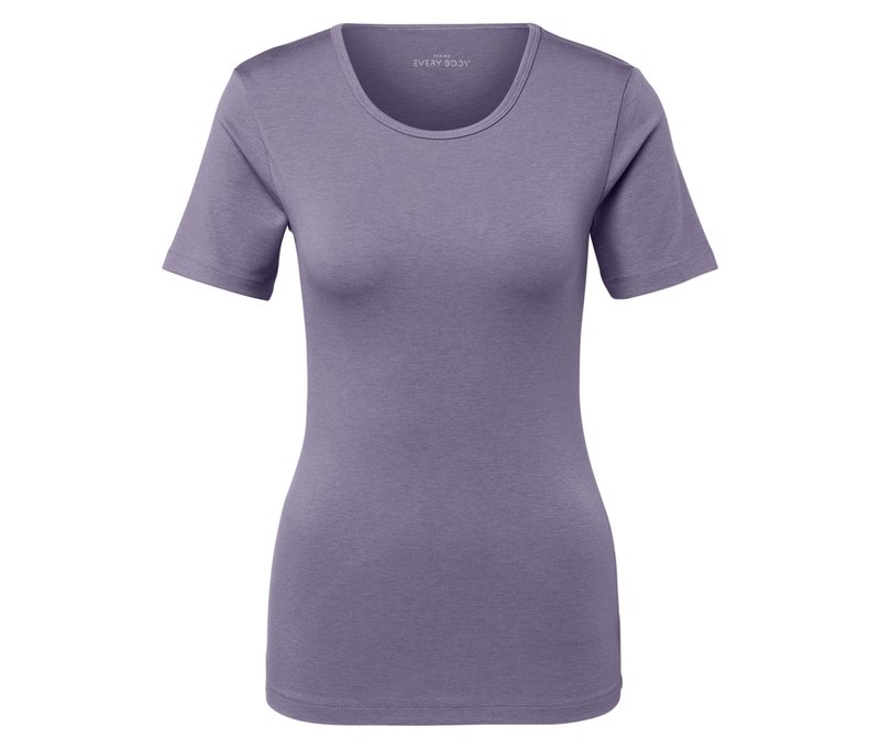 Tchibo - T-Shirt mit RWS-zertifizierter Wolle - Damen - Gr. XS - lila