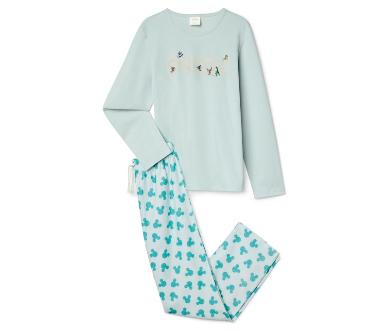 Tchibo - Kinder-Flanell-Pyjama »Mickey and Friends« - Mädchen - Gr. 134/140 - weiß
