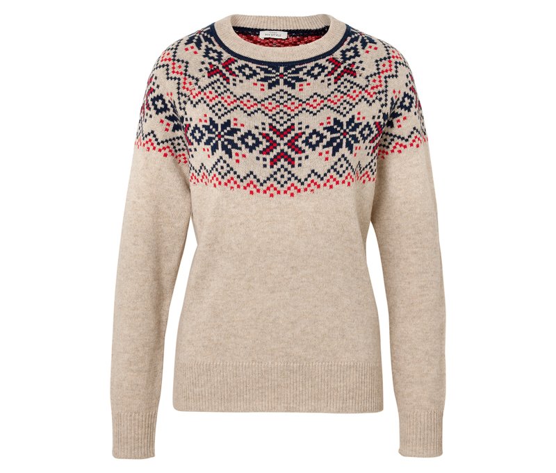 Tchibo - Norweger-Strickpullover - Damen - Gr. M - dunkelblau/jacquard
