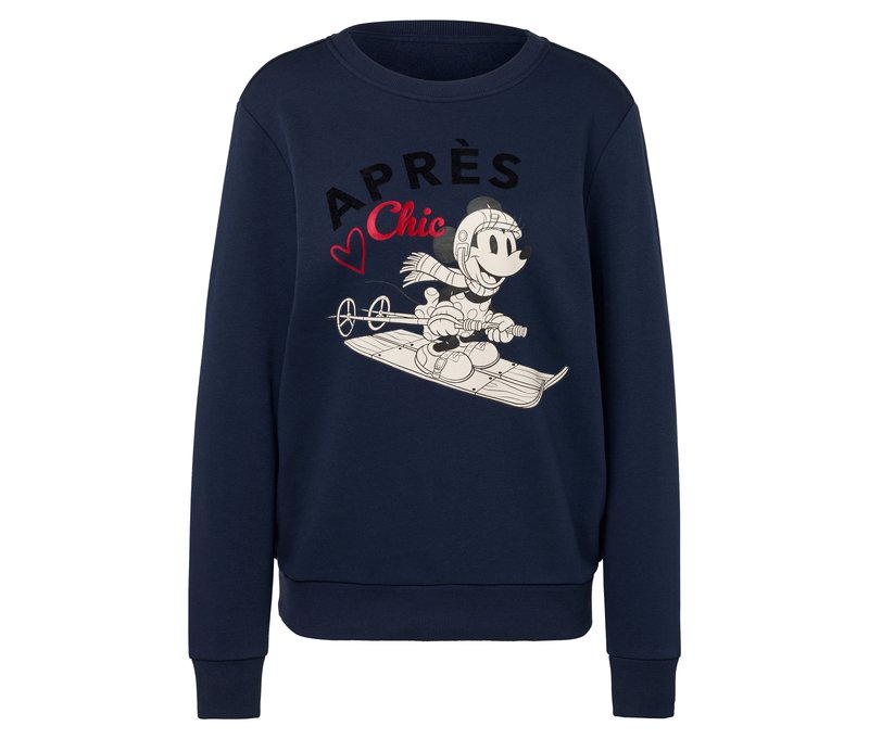 Tchibo - Sweatshirt »Mickey Mouse« - Damen - Gr. XL - dunkelblau/print