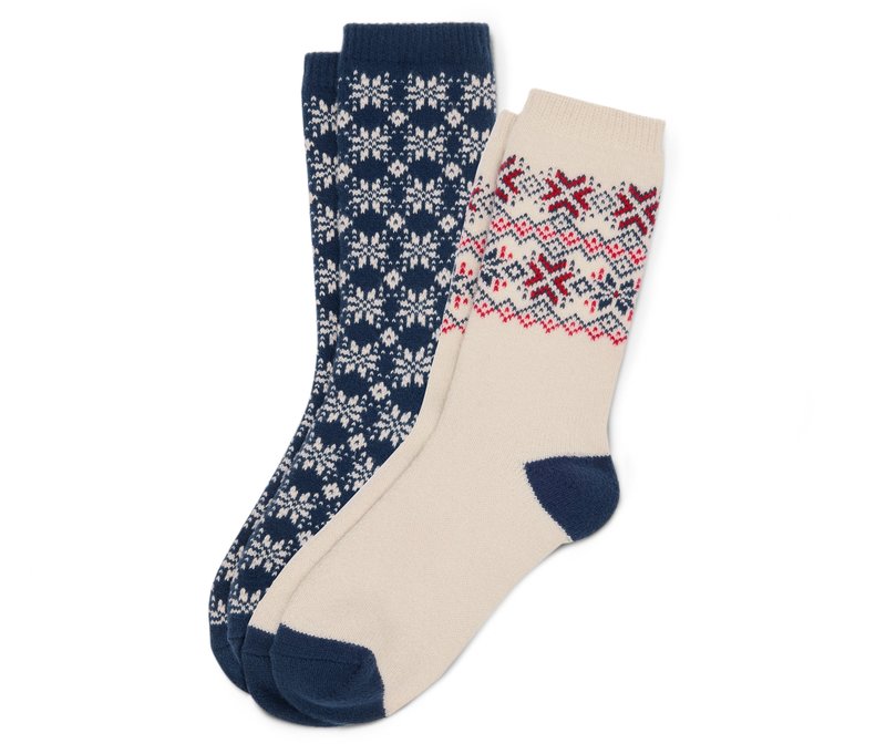 Tchibo - 2 Paar Norweger-Socken - Damen - Gr. 39-42 - dunkelblau