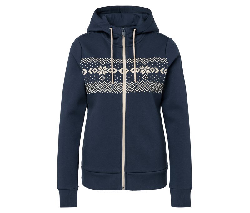 Tchibo - Sweatjacke - Damen - Gr. S - dunkelblau/print