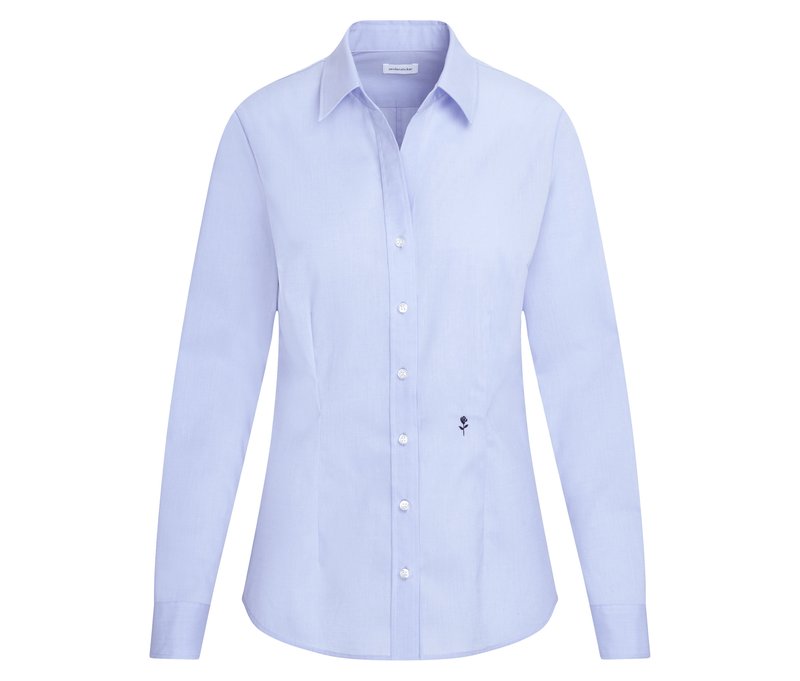 Seidensticker Bluse Slim Fit non iron - Damen - Gr. 48 - hellblau