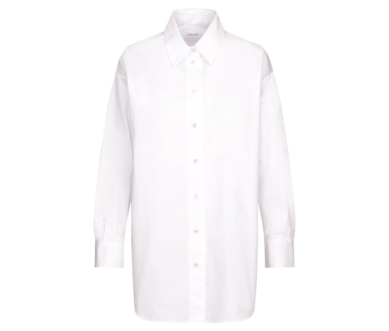 Seidensticker Oversize Longbluse - Damen - Gr. 48 - weiß