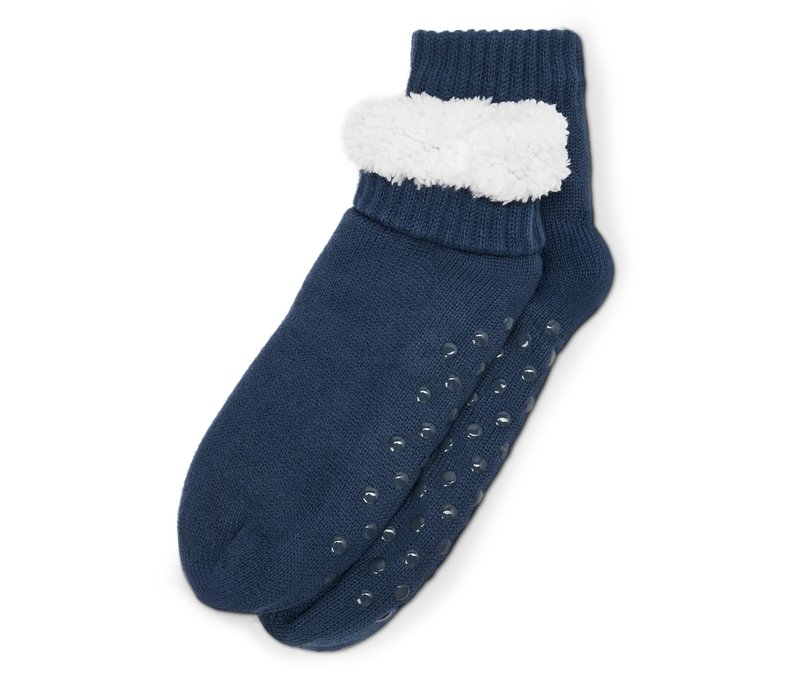 Tchibo - Hausschuh-Socken - Damen - Gr. 40-41 - dunkelblau